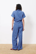 Blauwe blouse carmelle