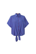 Blauwe blouse carmelle