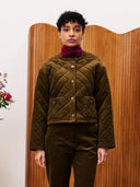 Groen velvet jacket crocus