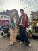 Groene velvet jacket crocus