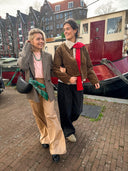 Groene velvet jacket crocus