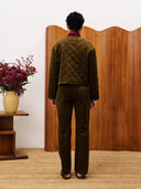 Groen velvet jacket crocus