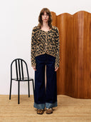 Leopard cardigan begonia
