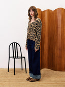 Leopard cardigan begonia