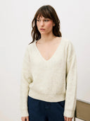 V-hals trui met glitters ornella