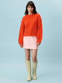 Oranje fluffy trui robinson