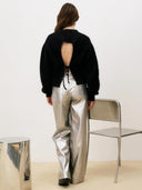 Zilveren broek cristalle