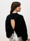 Trui met open rug sledge