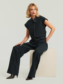 Donkerblauwe jumpsuit soft sculpt