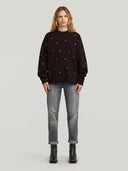 Donkerbruine knit heritage hardware loose