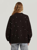 Donkerbruine knit heritage hardware loose