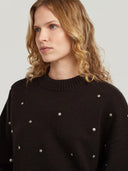 Donkerbruine knit heritage hardware loose