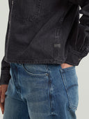 Donkergrijze boxy relaxed pocket shirt