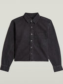 Donkergrijze boxy relaxed pocket shirt
