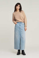 Beige overdyed structure knit