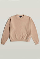 Beige overdyed structure knit