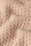 Beige overdyed structure knit