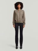 Blouse stand up collar shirt l\s wmn