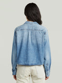 Denim blouse resort boxy relaxed shirt l\s wmn