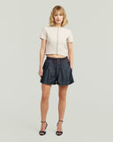 Donkerblauwe denim short met relaxed fit