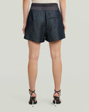 Donkerblauwe denim short met relaxed fit