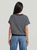 Gestreept t-shirt raglan r t wmn salute/milk stripe