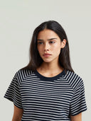 Gestreept t-shirt raglan r t wmn salute/milk stripe