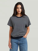 Gestreept t-shirt raglan r t wmn salute/milk stripe