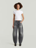 Grijze barrel jeans barrel 3d loose
