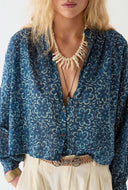Blauwe blouse Gaia
