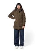 Gewatteerde halflange jas rainwear