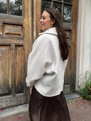 Korte oversized jas met knopen