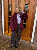 Korte jas van bouclé