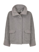 Grijze oversized jas met grote zakken