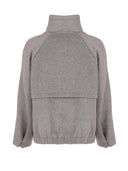Grijze oversized jas met grote zakken