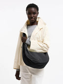 Zwarte tas moon bag ruffle