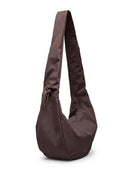 Bruine tas moon bag ruffle