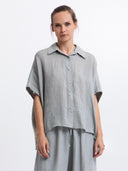 Ramie blouse grape