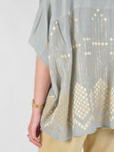 Ramie blouse grape