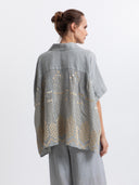 Ramie blouse grape