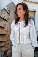 Geborduurde ludovica blouse