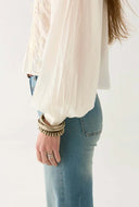 Geborduurde ludovica blouse