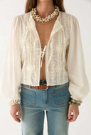 Geborduurde ludovica blouse