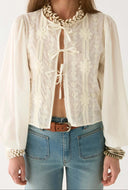 Geborduurde ludovica blouse