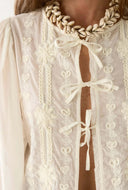 Geborduurde ludovica blouse