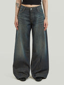 Grijsblauwe wide leg jeans roxx