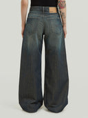 Grijsblauwe wide leg jeans roxx