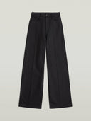 Zwarte wide leg jeans deck 2.0 high loose