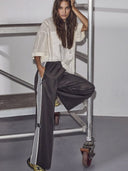 Antraciet broek baggy days track tall pant