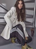 Antraciet broek baggy days track tall pant